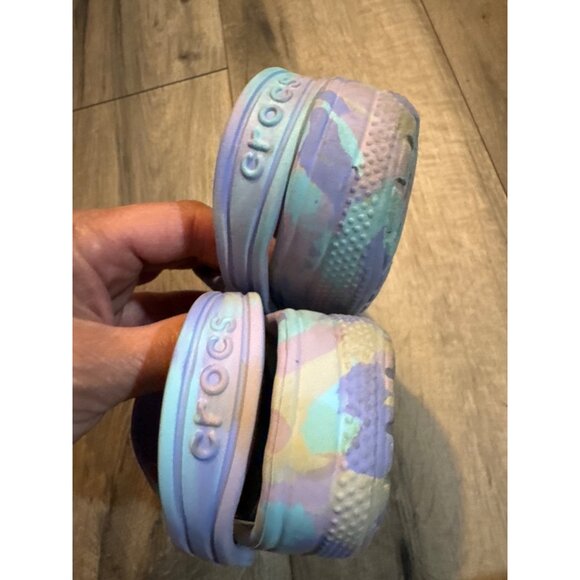 Crocs Kids Classic Clog Purple Tie-Dye Slip-On Shoes Size C10/C11 - Picture 6 of 8